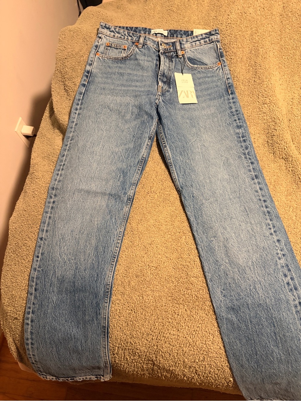 ZARA Light Wash Straight Leg Jeans